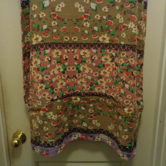 BOHEMIAN DREAMER GIRL FLOWERS COTTON BLEND MAXI DRESS 2 X - Picture 8 of 10